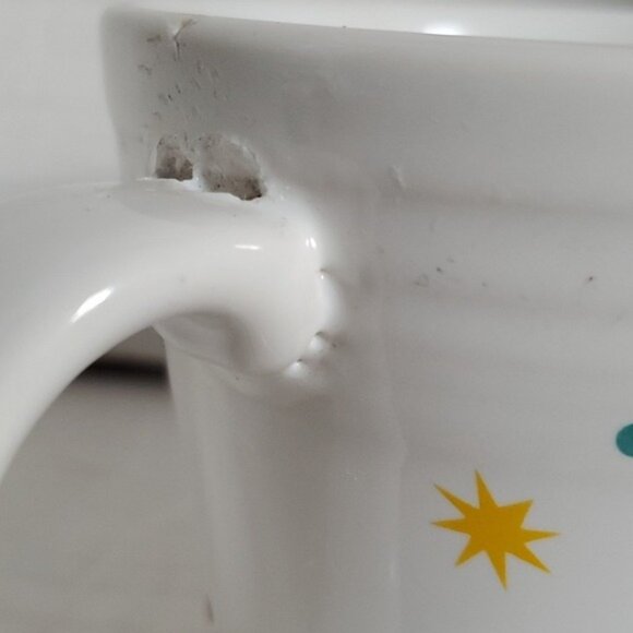 FIESTAWARE FIESTA CERAMIC WHITE TAPERED MUG CUP MERRY AND BRIGHT HOLIDAY 15 FLOZ - Picture 10 of 16